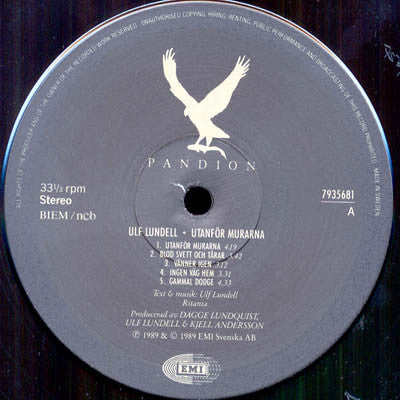 Ulf Lundell – Utanför Murarna (VG/VG) – 2xLP, SE 1989 - Image 4
