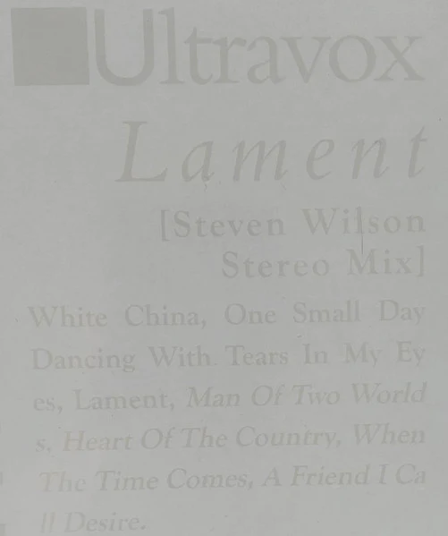 Ultravox – Lament (Steven Wilson Stereo Mix) (M/M) – LP, Worldwide 2024 - Image 8