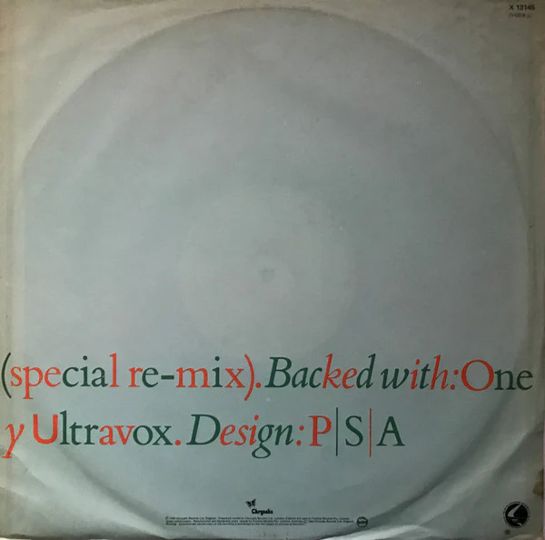 Ultravox – One Small Day (VG+/VG+) – 12", AU 1984 - Image 2