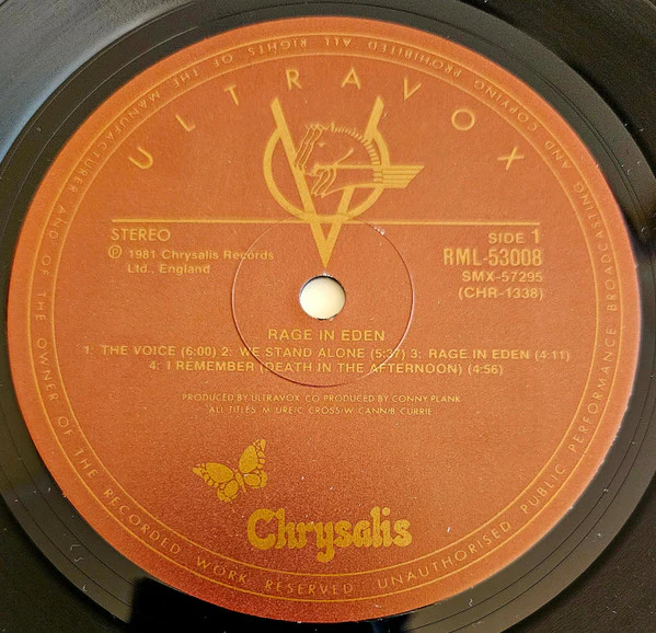 Ultravox – Rage In Eden (VG/VG) – LP, AU 1981 - Image 3