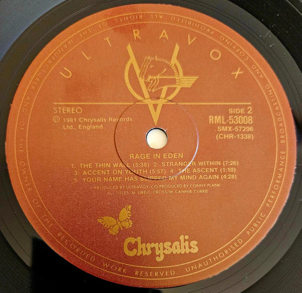 Ultravox – Rage In Eden (VG/VG) – LP, AU 1981 - Image 4