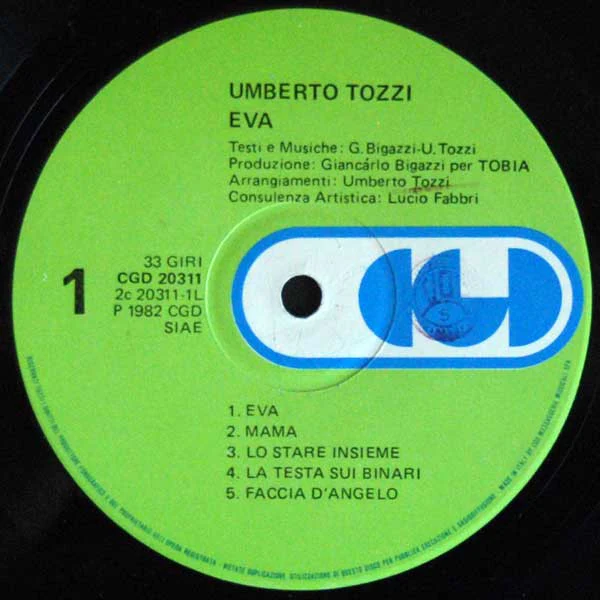 Umberto Tozzi – Eva (VG+/VG+) – LP, IT 1982 - Image 3
