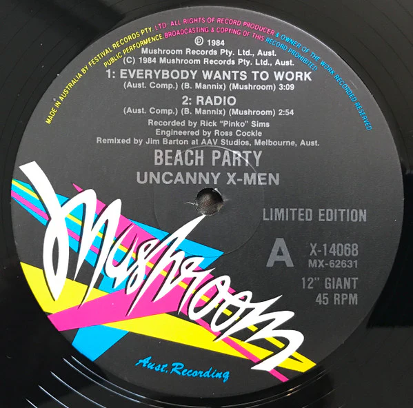 Uncanny X-Men – Beach Party (VG/VG+) – 12", AU 1984 - Image 3