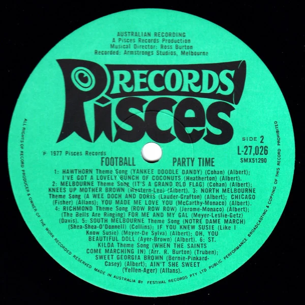 Unknown Artist – Football Party Time (VG/VG) – LP, AU 1977 - Image 3
