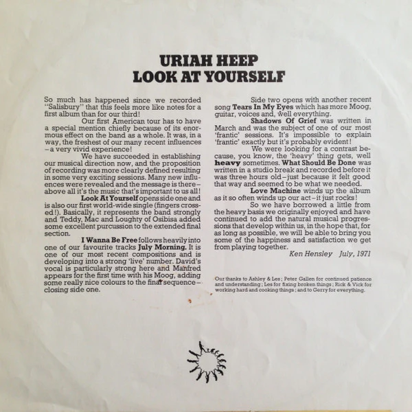 Uriah Heep – Look At Yourself (VG/VG) – LP, UK 1971 - Image 5