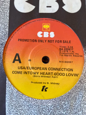 USA-European Connection – Come Into My Heart/Good Loving (VG+/Generic) – 7", AU 1978