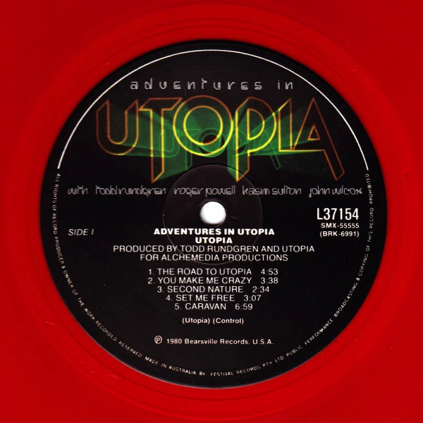 Utopia – Adventures In Utopia (E/E) – LP, AU 1980 - Image 2
