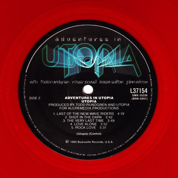Utopia – Adventures In Utopia (E/E) – LP, AU 1980 - Image 3