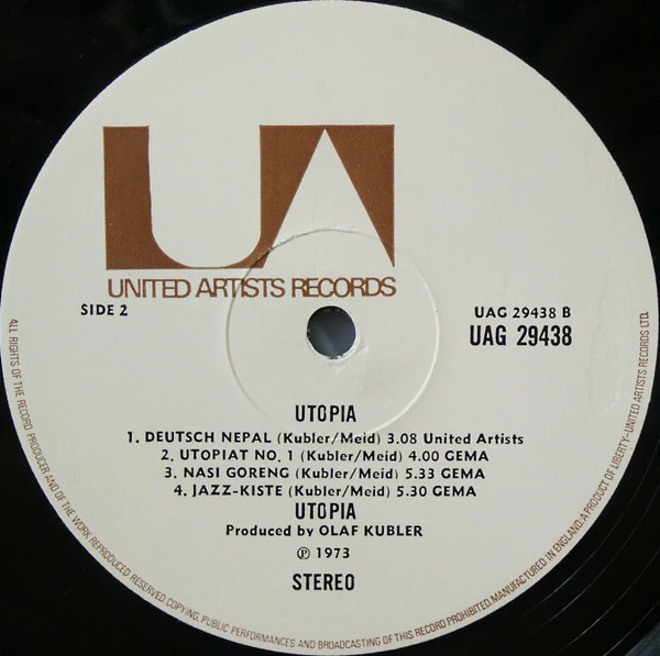 Utopia – Utopia (G+/VG) – LP, UK 1973 - Image 8