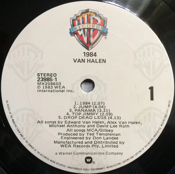 Van Halen – 1984 (E/VG+) – LP, AU 1984 - Image 5