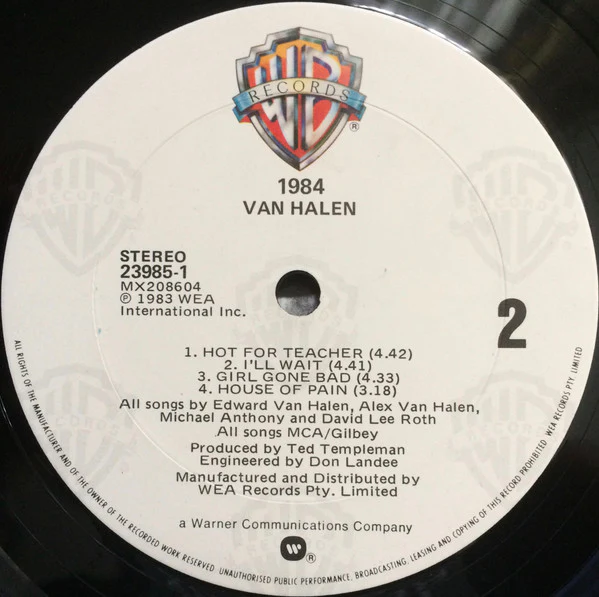 Van Halen – 1984 (E/VG+) – LP, AU 1984 - Image 6