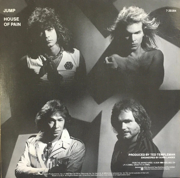 Van Halen – Jump! (VG+/VG+) – 7", AU 1984 - Image 2