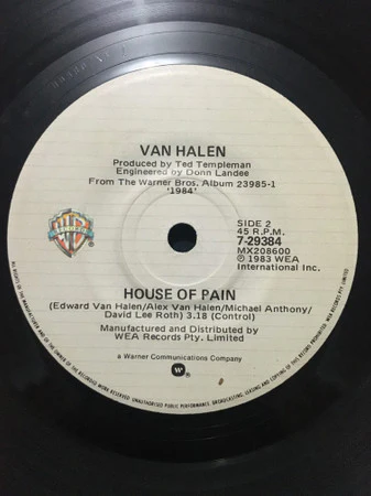 Van Halen – Jump! (VG+/VG+) – 7", AU 1984 - Image 4