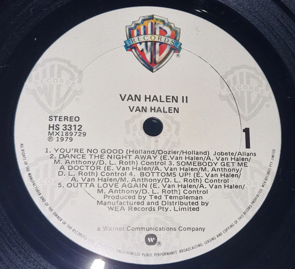 Van Halen – Van Halen II (VG+/VG+) – LP, AU 1979 - Image 2