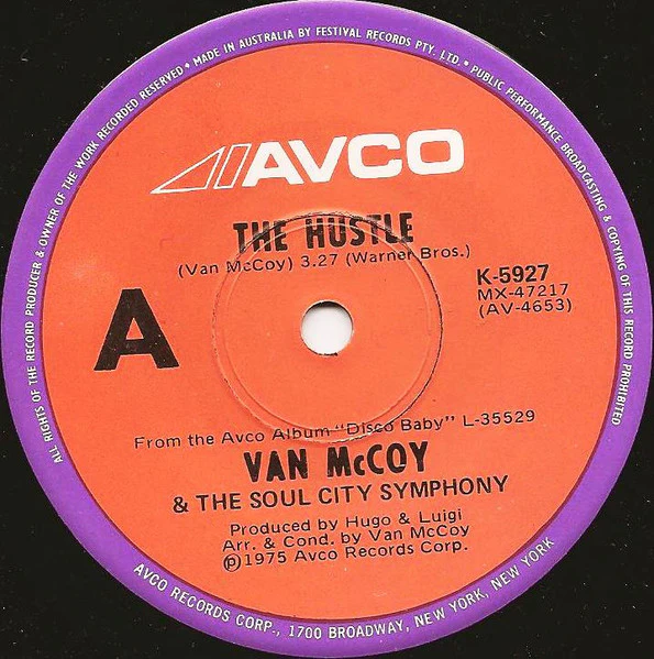 Van McCoy & The Soul City Symphony – The Hustle (VG+/Generic) – 7", AU 1975
