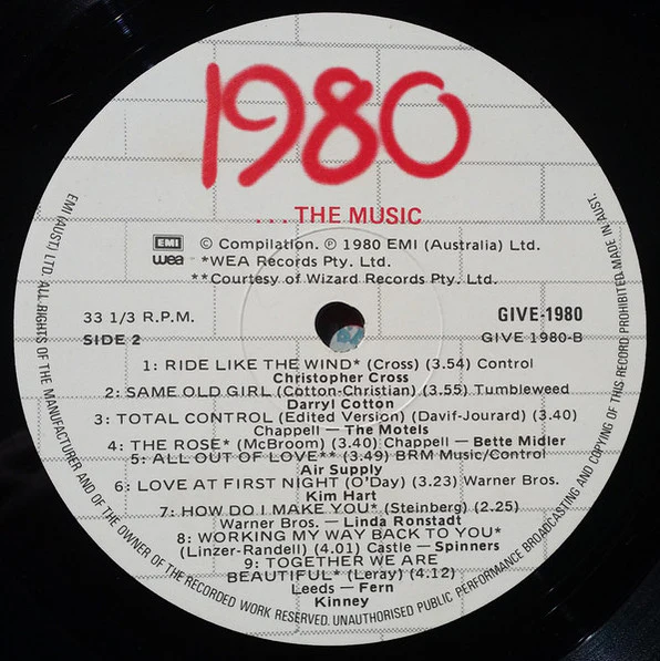 Various – 1980...The Music (VG/VG+) – LP, AU 1980 - Image 4