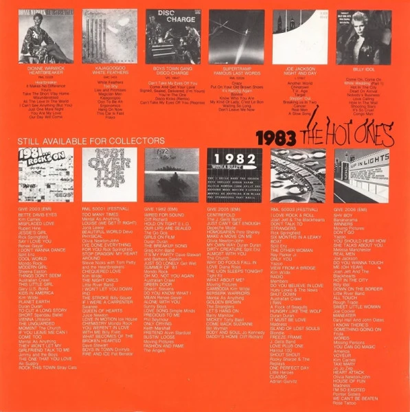 Various – 1983 The Hot Ones (VG/VG+) – LP, AU 1983 - Image 3