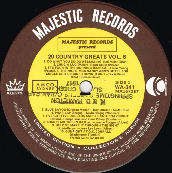Various – 20 Country Greats Vol. 6 (VG+/VG+) – LP, AU 1972 - Image 3