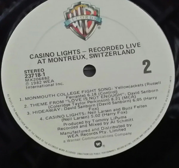 Various – Casino Lights (E/E) – LP, AU 1982 - Image 2