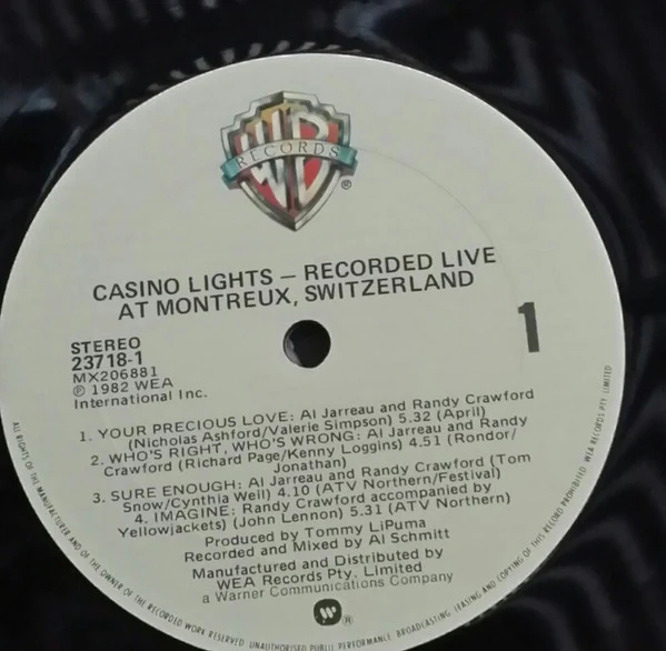 Various – Casino Lights (E/E) – LP, AU 1982 - Image 3