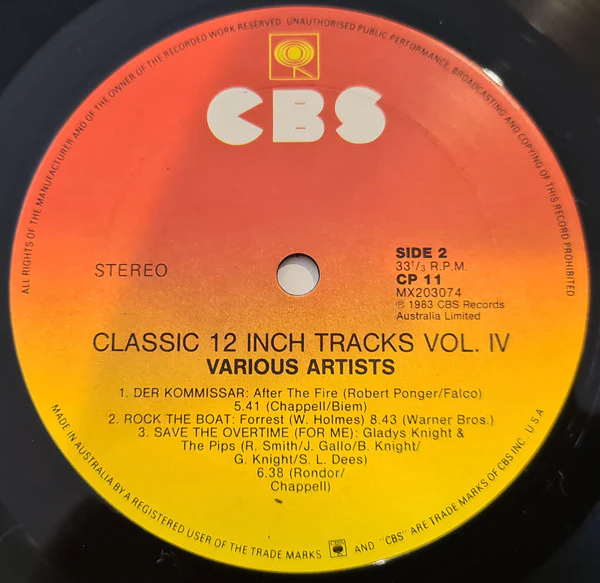 Various – Classic 12 Inch Tracks - Volume Four (VG+/VG+) – LP, AU 1983 - Image 4