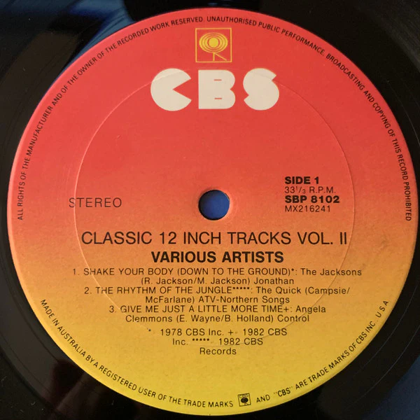 Various – Classic 12 Inch Tracks - Volume Two (VG+/VG+) – LP, AU 1982 - Image 3