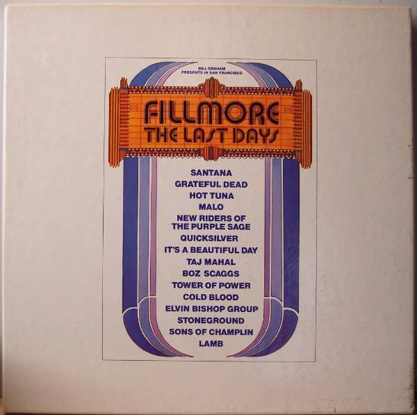 Various – Fillmore - The Last Days (E/VG+) – 3xLP, US 1972