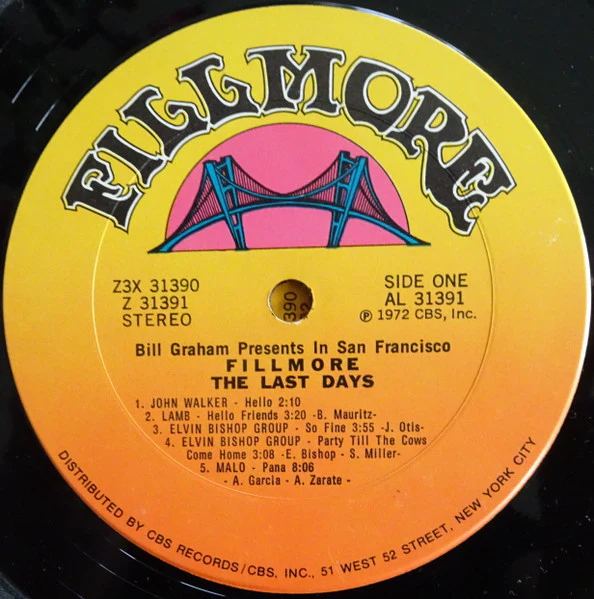 Various – Fillmore - The Last Days (E/VG+) – 3xLP, US 1972 - Image 3