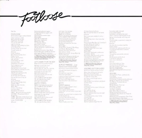 Various – Footloose (Original Soundtrack Of The Paramount Motion Picture) (VG/VG) – LP, AU 1984 - Image 6