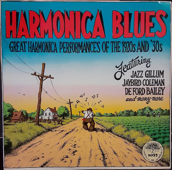Various – Harmonica Blues: Great Harmonica Performances Of The 1920s And '30s (VG/VG) – LP, US 1976