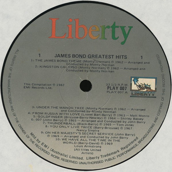 Various – James Bond Greatest Hits (VG/VG) – LP, AU 1982 - Image 3