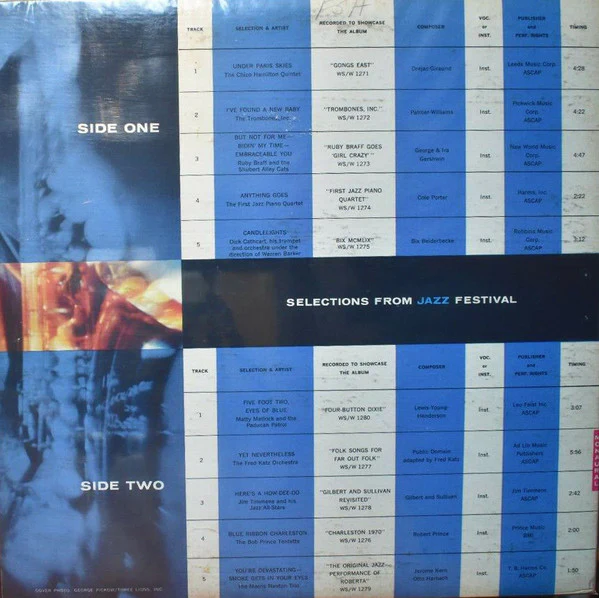 Various – Jazz Festival In Hi-Fi: Near In And Far Out (E/E) – LP, US 1959 - Image 2