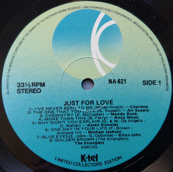 Various – Just For Love (VG+/VG+) – LP, AU 1983 - Image 3