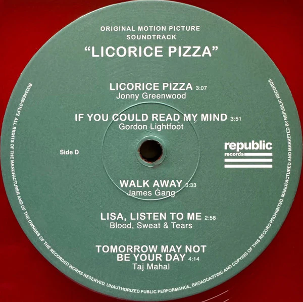 Various – Licorice Pizza (Original Motion Picture Soundtrack) (VG+/VG+) – 2xLP, US 2021 - Image 8