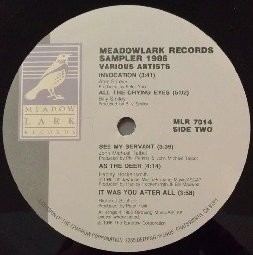 Various – Meadowlark Sampler 1986 (VG+/E) – LP, US 1986 - Image 4
