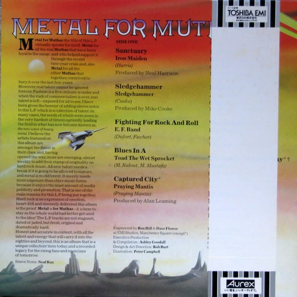 Various – Metal For Muthas (VG+/VG+) – LP, JP 1980, No OBI - Image 2