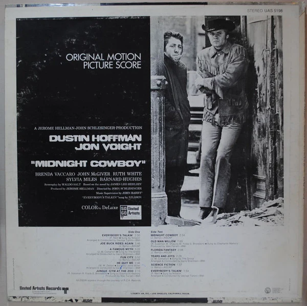 Various – Midnight Cowboy (Original Motion Picture Score) (VG/VG) – LP, US 1970 - Image 2