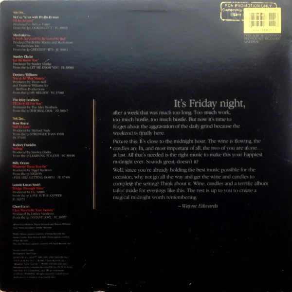Various – Midnight Magic (VG+/VG+) – LP, US 1983 - Image 2