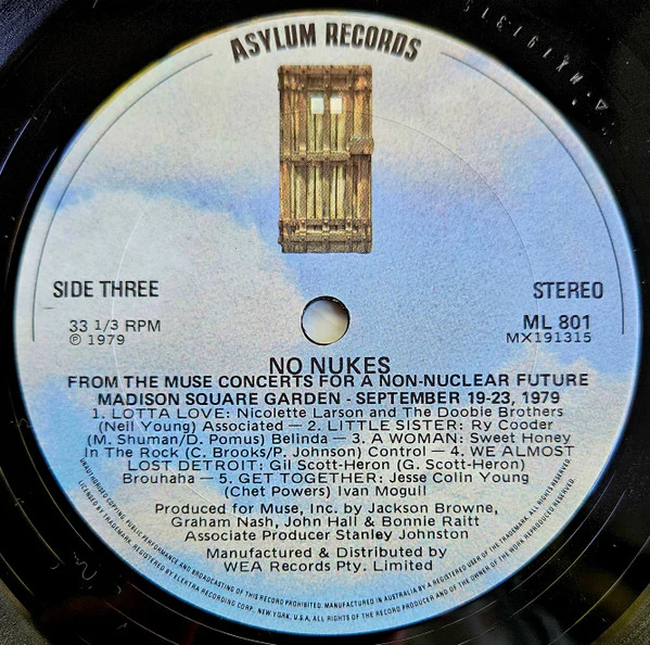 Various – No Nukes - From The Muse Concerts For A Non-Nuclear Future (VG/G+) – 3xLP, AU 1979 - Image 7