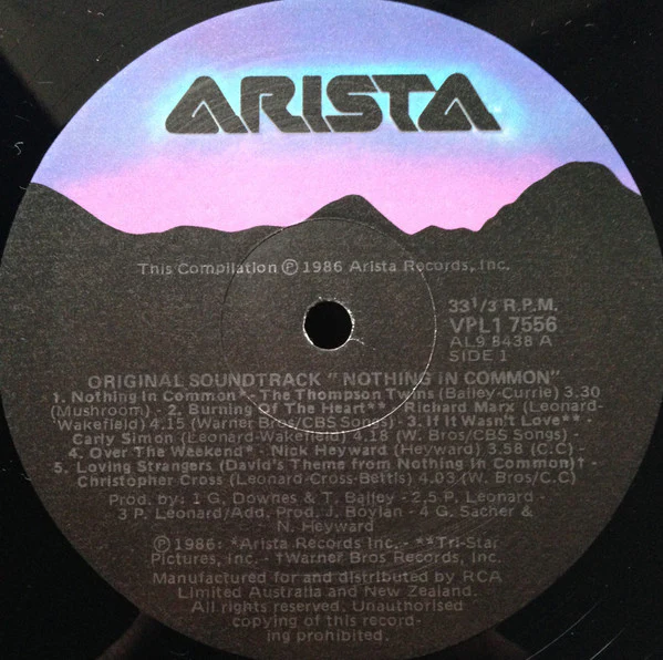 Various – Nothing In Common - Original Soundtrack (E/VG) – LP, AU 1986 - Image 5