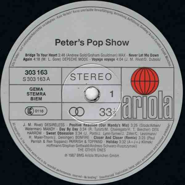 Various – Peter's Pop-Show (VG/VG+) – 2xLP, DE 1987 - Image 4