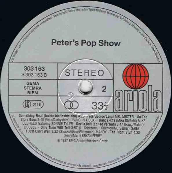 Various – Peter's Pop-Show (VG/VG+) – 2xLP, DE 1987 - Image 5