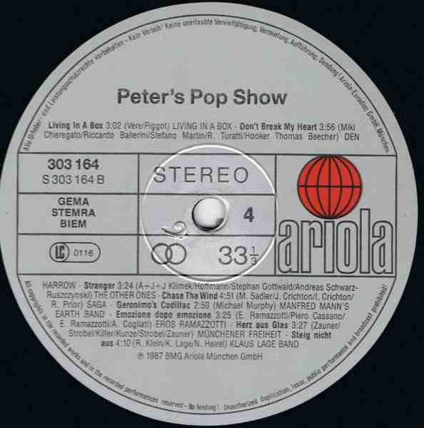 Various – Peter's Pop-Show (VG/VG+) – 2xLP, DE 1987 - Image 7