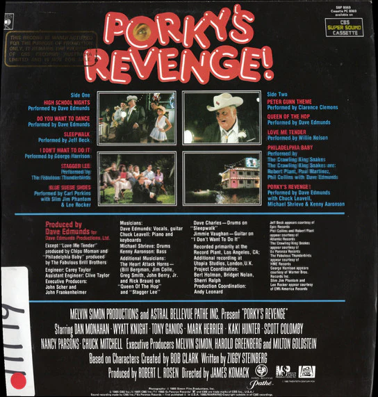 Various – Porky's Revenge! (E/E) – LP, AU 1985 - Image 2