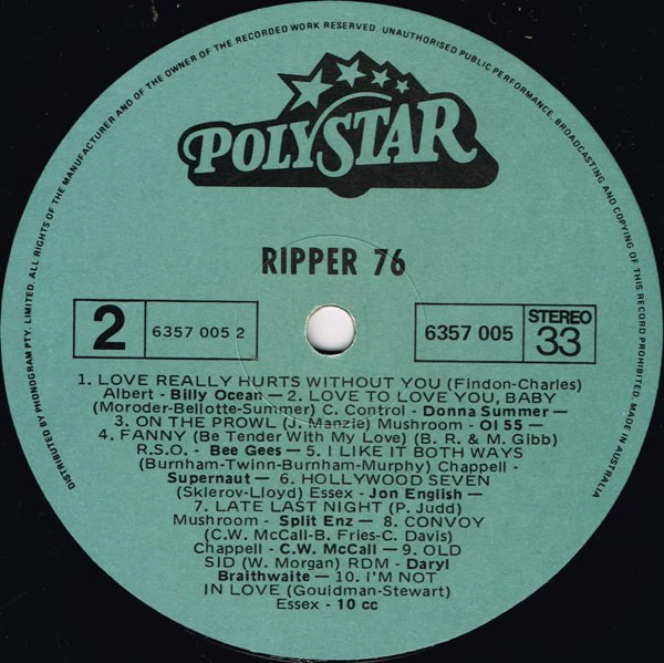 Various – Ripper '76 (VG+/VG+) – LP, AU 1976 - Image 4