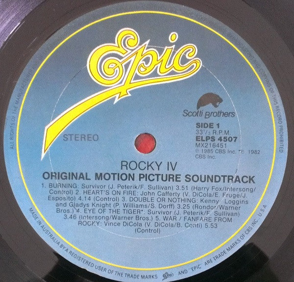 Various – Rocky IV - Original Motion Picture Soundtrack (E/VG+) – LP, AU 1985 - Image 3