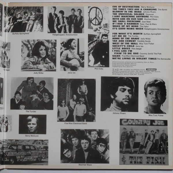 Various – Songs Of The Protest Era (VG+/VG+) – LP, AU 1981 - Image 4