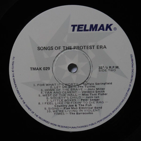 Various – Songs Of The Protest Era (VG+/VG+) – LP, AU 1981 - Image 6