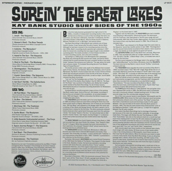 Various – Surfin' The Great Lakes: Kay Bank Studio Surf Sides Of The 1960s (NM/NM) – LP, US 2023 - Image 2