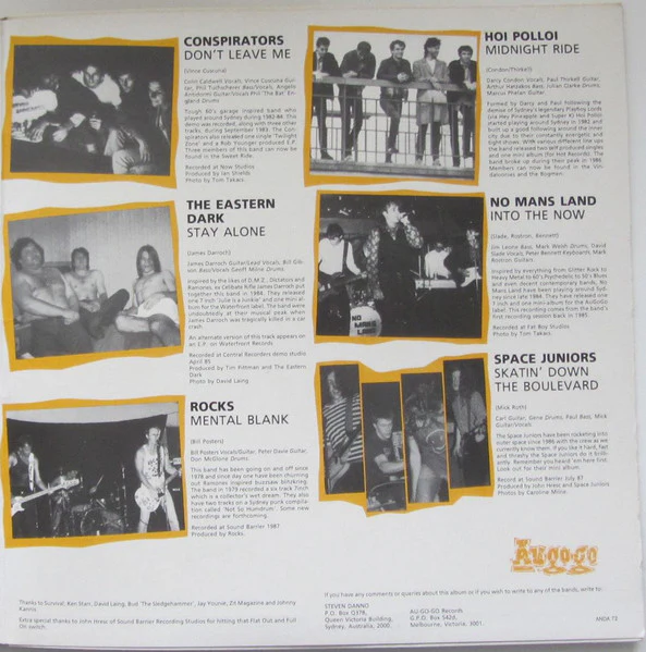 Various – Swingin' From The Trees - A Sydney Compilation (VG+/VG+) – LP, AU 1988 - Image 6